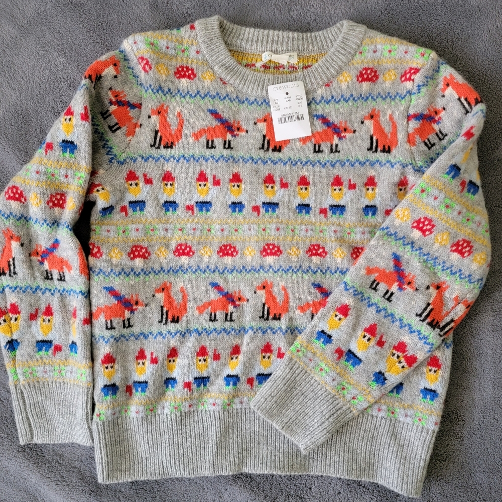 Crewcuts J Crew Boys Christmas Sweater 6-7